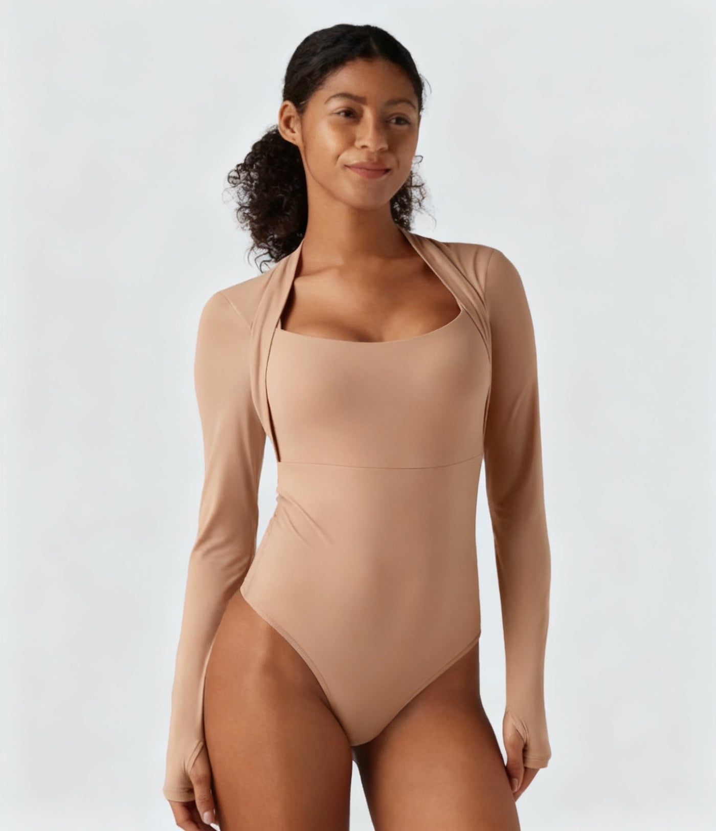 Long-Sleeve Push-Up Bodysuit