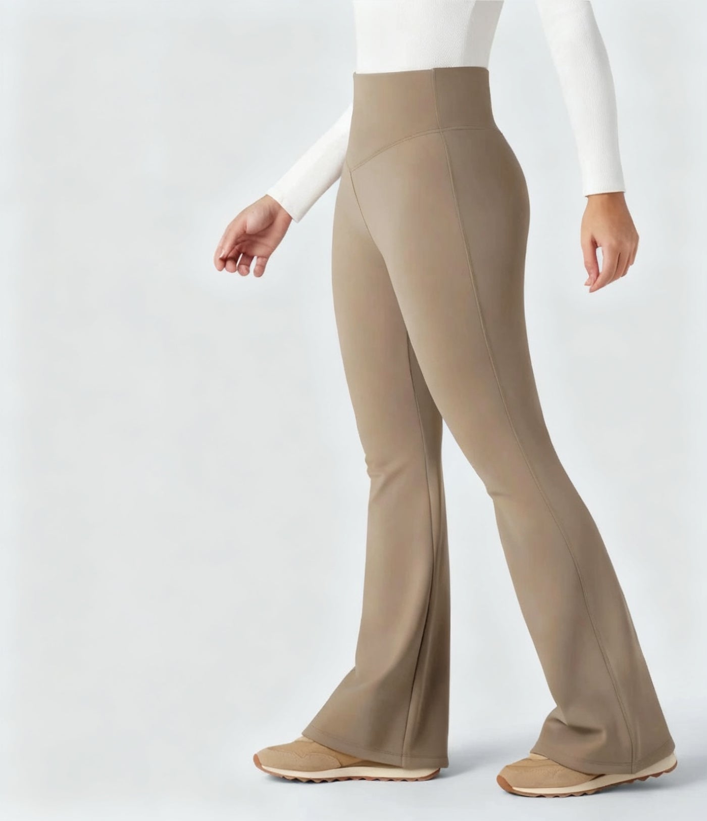 High-Waisted Fleece Flared Leggings