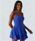 Tiered Built-In Bra Active Mini Dress