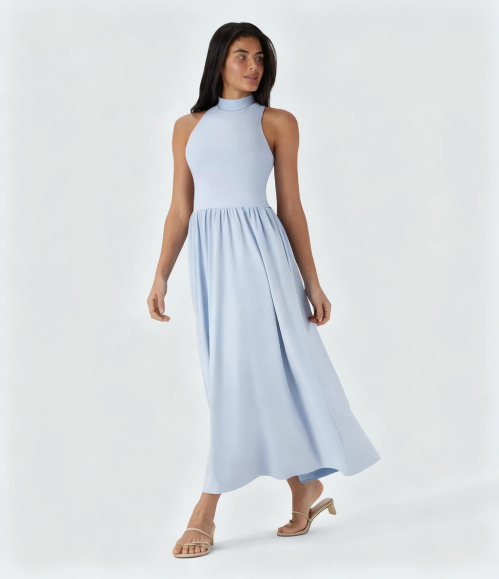 Backless Crisscross Maxi Dress