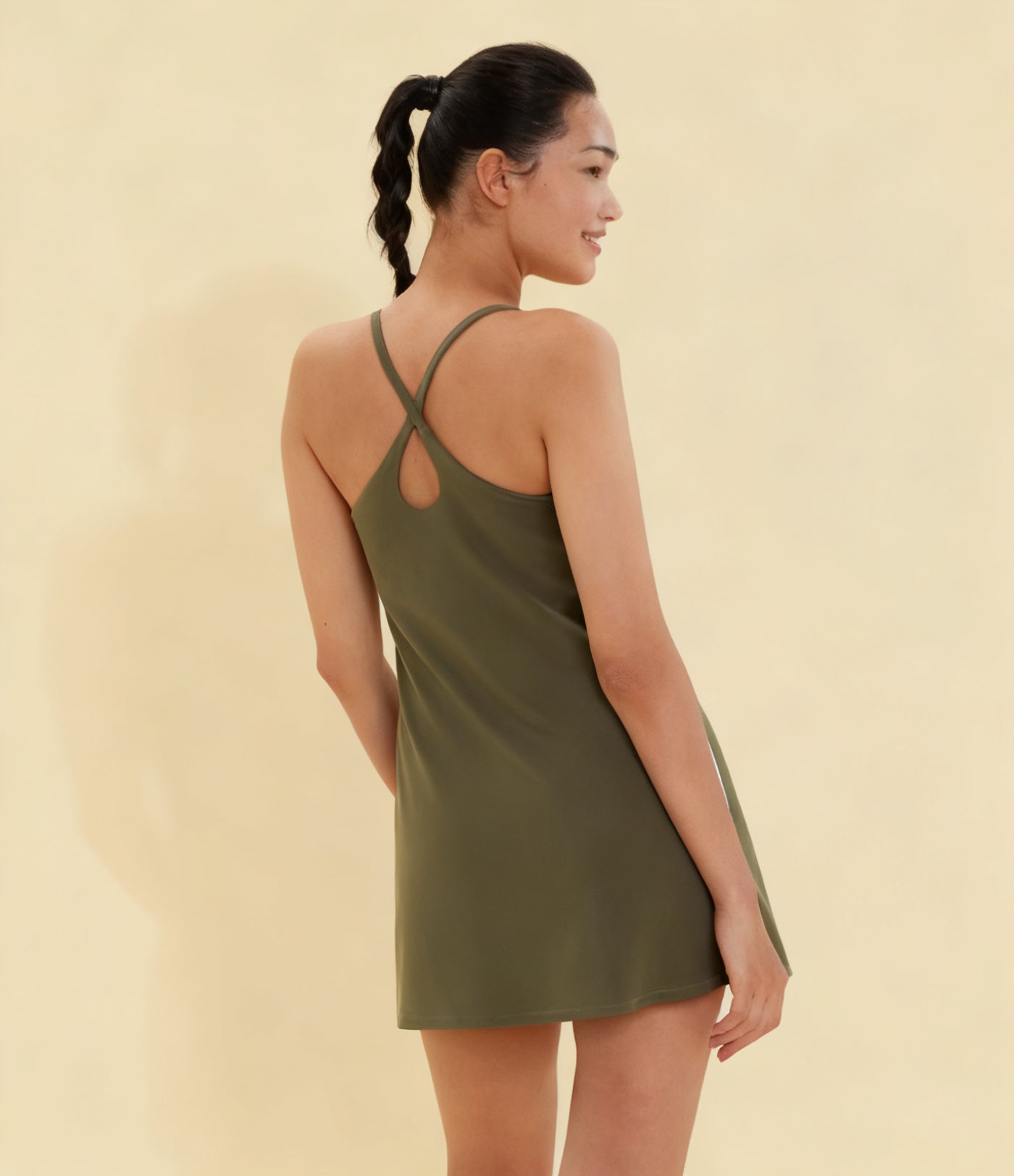 Plush Backless Active Mini Dress